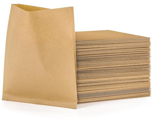 200 Pack Kraft Paper Sandwich & Cookie Bags, Greaseproof Pastry Bags for Snack, Treats, Bread, Baked Goods, Fries, Muffins (5.7x7 Inch)