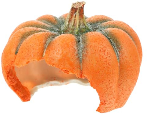 COLLBATH Resin Kürbis Ornament Für Aquarium Dekoration Cartoon Kürbis Modell Versteck Für Fische Farbenfrohes Zubehör Für Aquarien Für Herbst Und Halloween-Dekoration