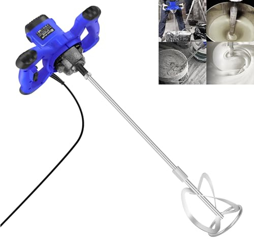 Miscelatore Per Malta, 2600W Miscelatore Malta, Miscelatore Cemento a 6 Velocità, Betoniera, Frusta per Miscelatore Edilizia, Impastatore Edile, Ideale per Mescolare Mangime, Gesso,Vernice,Ecc
