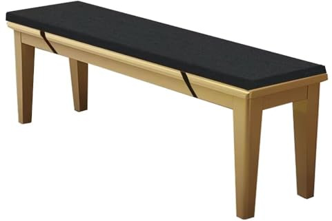 WEALSFUN Stuhlkissen Bankauflage Bankkissen Unterseite Antirutsch Bezug Waschbar Sitzauflag für Fensterbank Gartenbank Schaukel Terrasse Esstisch Outdoor Drinnen,Schwarz 80x35x5CM