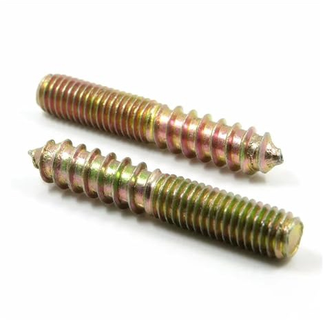 10pcs M6 M8 M10 Hanger Bolt Wood to Metal Dowels Double Ended Furniture Fixing Self Tapping Screws Wood Thread Stud(M6X25MM)
