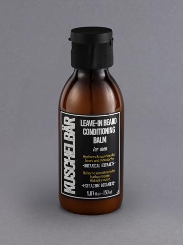 KuschelBar - Bartbalsam - Bart Balsam ohne Ausspülen - Fördert das Bartwachstum - Bartpflege für Männer, mit Pflanzlichen Extrakten und Sanfter Duft - Pflegt Intensiv und Glättet den Bart - 150 ml