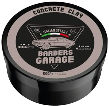 Barbers Garage Betonglera – matt hårvax – fixering och formning – starkt och hållbart grepp – naturlig effekt – inget rester