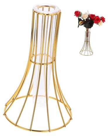 Supvox Eisenkunstvase Mit Kleiner Kunststoffvase Für Hydrokultur Dekorative Heimdekoration Passend Für Balkone Gärten Wohnzimmer Und Büros