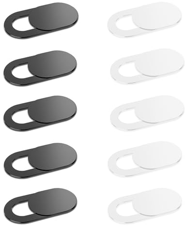 YCICHE 10 Stück Webcam Abdeckung, Slider Kamera Cover, Ultra Dünne Web Kamera Abdeckung Handy, Schutz Ihrer Privatsphäre, für Computer Laptop, MacBook Pro, Smartphone, PC, iPad Air, Handyzubehör