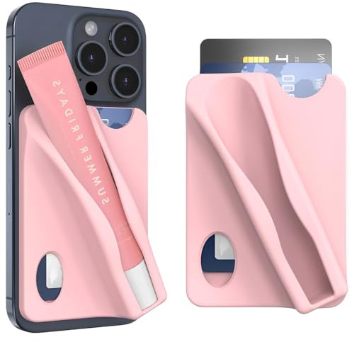 ZKGYUS Tarjetero para móvil, Tarjetero para Pegar en la Parte Trasera, Funda para Tarjetas de Silicona, para tarjetas de crédito, carnés de identidad y pintalabios