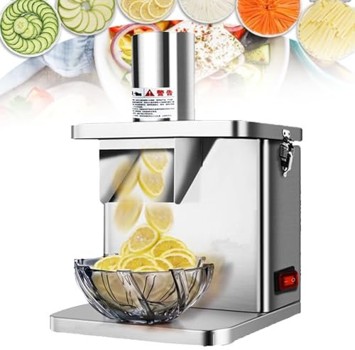 XSDAJSD Picadora de Verduras eléctrica Comercial, procesadora de Alimentos para Cebolla y Papa, cortadora automática de Verduras, Corte eficiente de Frutas,