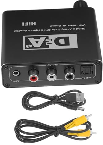 SHINEOFI Digital Optical Audio Converter to Analog Optical to Adapter for Home Theater System Assorted style