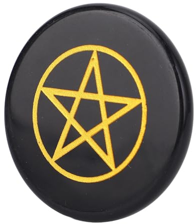 Aoaoy Piedra de jade negra tallada, piedra protectora de bolsillo, meditación y yoga (1)