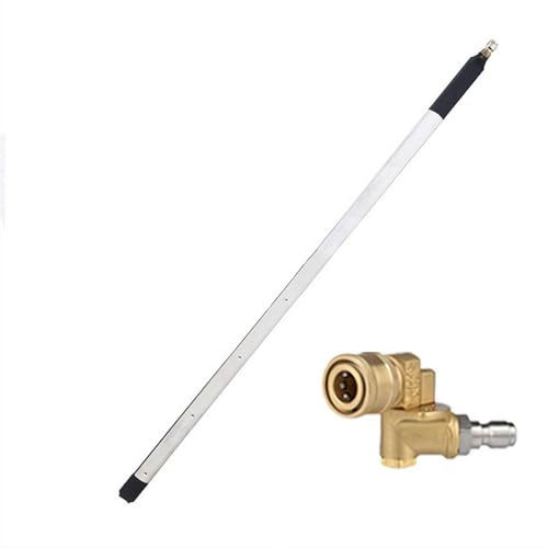 Bacchetta portatile per la pulizia del radiatore da 99,6 cm, due attacchi rapidi da 1/4, strumento per idropulitrice per radiatori domestici, camion, camper, ugello a getto piatto (con interruttore)