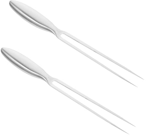 GALPADA Fourchette à Découper Pour Viande En Acier Inoxydable 29 Cm Manche Long Fourchette De Service Pour Barbecue La Cuisine Maison Pique- Lot De 2 Pièces
