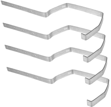 FIXOSHEE 4pcs Gutter Support Brackets Heavy Duty Metal Rain Gutter Brackets for Roof Sturdy Hooks for Drainage
