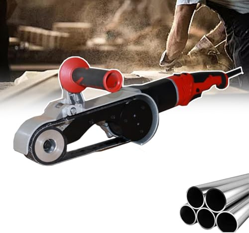 Ponceuse électrique à bande et à disque, bouton autobloquant pour un polissage sûr, idéal pour le travail du bois et la finition du métal