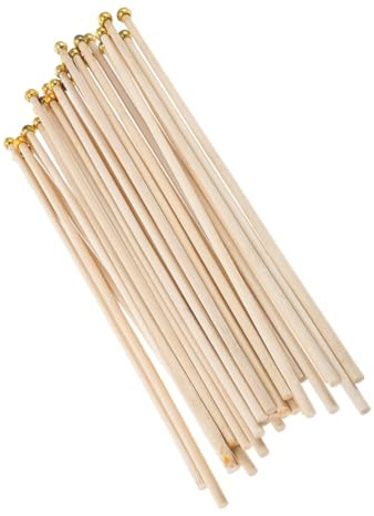 DECOMELODY 25 pezzi Bastoncini per Bandiere in Bamboo Aste Stabili per Bandiere Mano per Feste Decorazioni e Eventi Aste Decorative Resistenti e Multiuso