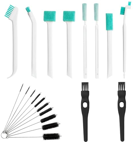 Flaschenreiniger, Cleaning Brush, Kleine Bürsten Zum Reinigen, 20-teiliges Reinigungsbürsten Set mit Flaschenbürste Schwamm und Eckreinigungsbürste, Ideal für Flaschenbürste Baby und Mini Bürste