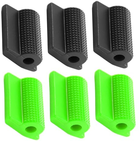 Parliky 6 piezas Protector Anti-deslizante de Goma para Palanca de Cambios de Moto de Fundas Verde y Negro Accesorios para Motociclistas Hombres Fácil Instalación y Durabilidad