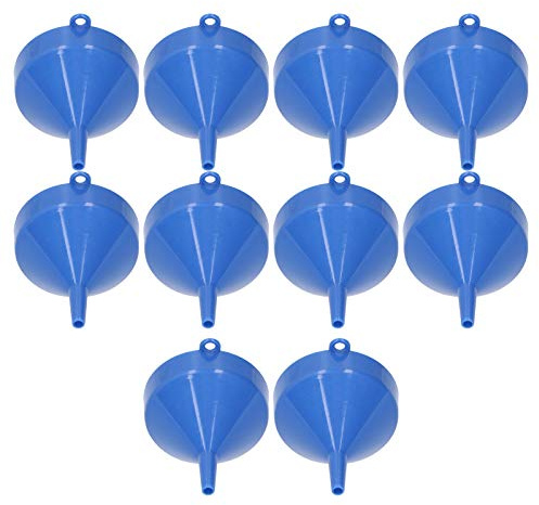Tnfeeon Imbuto Dispenser, Design a Bocca Larga, Set di Imbuti Multiuso per Cucina e Uso Esterno, 10 Pezzi con Diametro del Beccuccio da 0,2 Pollici, per Trasferimenti di Olio, Succhi e Polvere