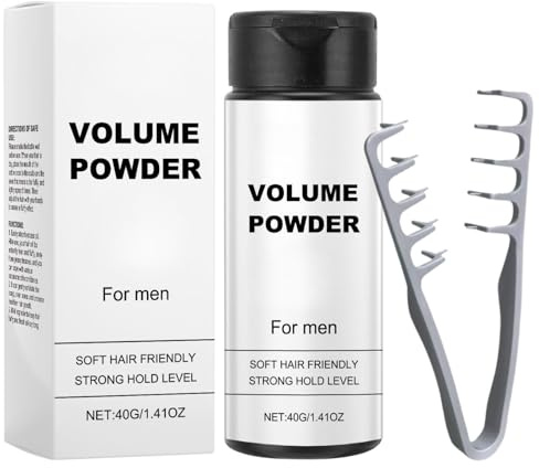 Texturpuder für Männer mit Textur Kamm,Volumen Puder Haare für Männer,Fluffy Hair Powder mit Mattem Effekt,Hair Styling Powder,Sofort Mehr Textur und Volumen, Leicht Aufzutragen,Lang Anhaltender Halt