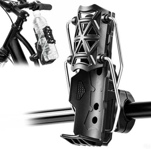 shallyong Portaborraccia Bici, Rotazione a 360° Supporto Borraccia Moto, Adattivo Portabottiglie Bicicletta, Struttura di Serraggio Automatica, per Biciclette, Bici da Corsa, Motociclette