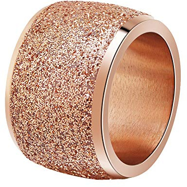 PAURO Macchia Anello 16mm Donna Acciaio Inossidabile