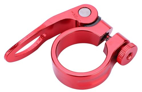Sadelklämma röd, sadelklämma röd, sadelstolpsklämma röd, snabbkopplingscykel, Cx-18 cykelsätesstolpsklämma aluminiumlegering snabbkoppling för landsvägscykel sadelstolpsklämma för 31,8 mm