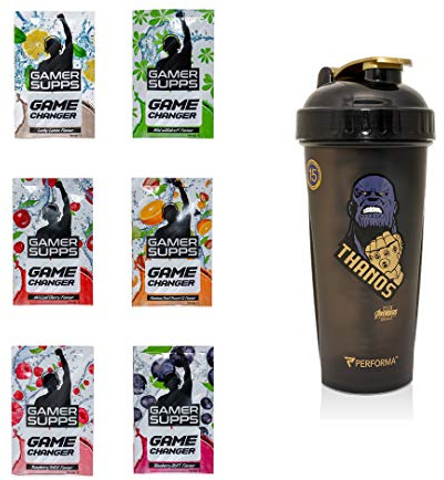 GAMER SUPPS GAME CHANGER Energy Booster Starter Set | Probe-Pack mit Shaker | Energy Drink Pulver für Gamer | 6 x 7g