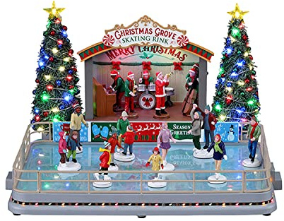 Lemax 14870-UK Caddington Village Sights & Sounds: Christmas Grove Skating Rink