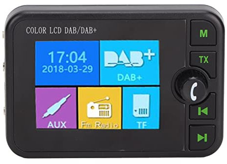 Récepteur Numérique Bluetooth de Voiture, Récepteur de Signal Numérique de Voiture, Radio Numérique DAB FM de Voiture, écran LCD Couleur de 2,4 Pouces Prenant en Charge L'affichage D'image pour Voitur