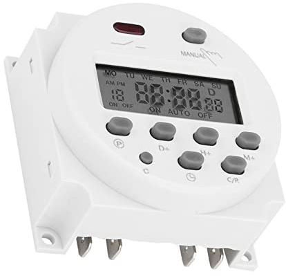 Mini Timer 12V Timer Schalter CN101A Zeitschalter LCD Digitale Mikrocomputersteuerung Power Timer Schalter DC 12V, für Werbeboxen, Geräte Elektrogeräte