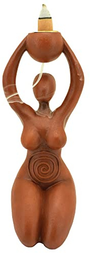 Nemesis Now Spiral Goddess Tribute Brûleur d'encens à refoulement Marron 18 cm