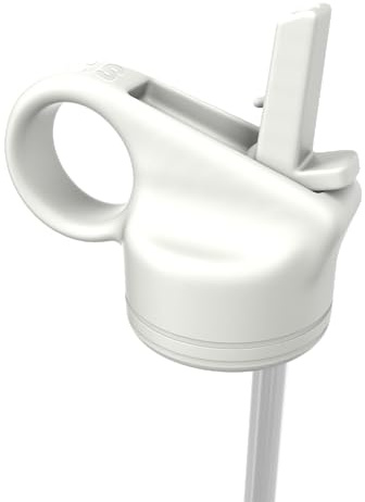SHO Couvercle à paille réutilisable pour bouteille SHO - 260 ml, 375 ml et 500 ml - Sans BPA - Blanc - 500 ml