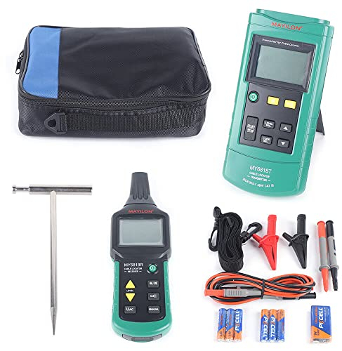 Kabel-Detektor Leitungssuchgerät Kabelsucher Leitungssucher Cable Tracker Finder LCD-Display Kabeltester Leitungsfinder MY6818 für Holzbolzen Netzkabel und Metallleitung