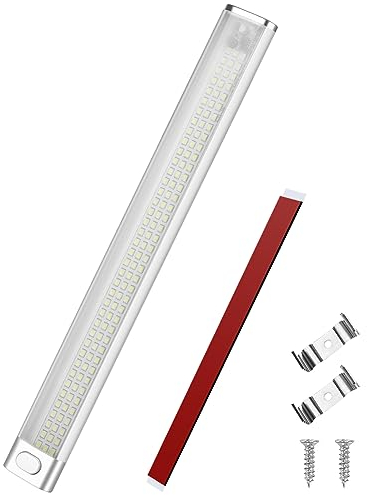 URAQT Barre de Lumière Intérieure à LED, 12V 30cm Barre Lumineuse Intérieure 120LED avec Interrupteur on/Off, 1600LM Blanche Barre de Bande Lampe pour Voiture/Camion/Camping-Car/Bateau/Van