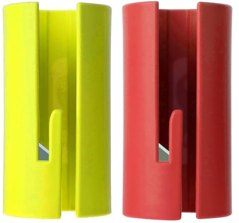 Wrapping Paper Cutter - Simple, Fast, and Safe Kraft Paper Roll Slitter Cutter - Finger Safety Cutter - Easy-to-Use Tools for Effortless Wrapping Paper Cutting (Red+Yellow)