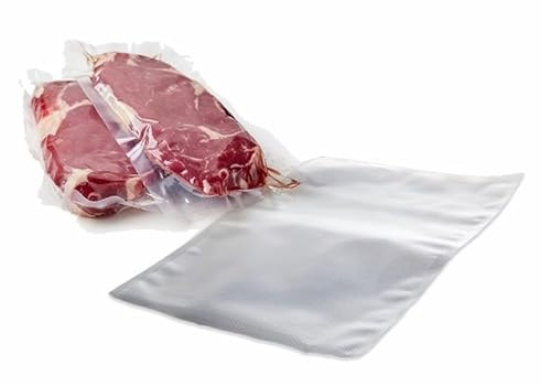 Terryshop74® Buste Sottovuoto per Alimenti Goffrate 12x20 cm – 100 Sacchetti per Conservazione e Congelazione – Compatibili con Tutte le Macchine Sottovuoto