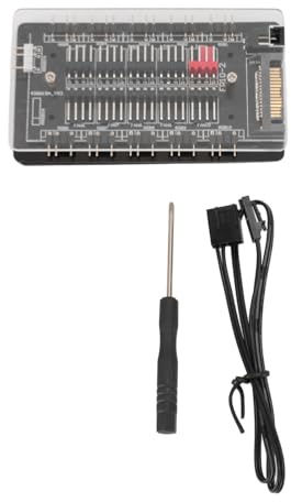 ARGB PWM Fan Hub, 10 WAY 2 in 1 ARGB 4Pin Fan Hub with Simultaneous Expansion, Magnetic Design, Power Supply Direct Output for PC Case Fans