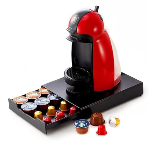 Wrobic Coffee Capsule Holder, Capsule Storage Drawer for Nespresso Originalline, Dolce Gusto, Coffee Machine Stand & Coffee Pods Organiser, 20 Capsules