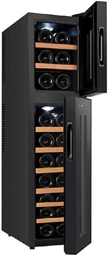 QPZMALSKY Domestic Wine Cooler, Silent Independent Thermoelectric Operation Small Temperature Constant 18 Electronic Double Temperature Storage