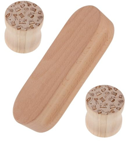 Gogogmee -drucklineal Aus Holz 3-teilig Zum Nähen Quilten Bügeln