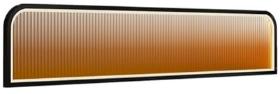 Glas-Trennwand für Essbereiche, dekorative Restaurant-Trennwand, gestreiftes Design, Gang, Arbeitsplatte, Trennwand, schwarz, 80 x 25 cm