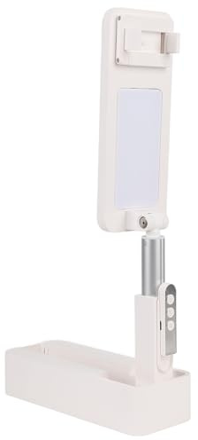 Extendable Selfie Stand, 360 Degree Rotation with Phone Holder, 3 Color Temperatures, Rechargeable Wireless Foldable 5 Brightness LED Light for Live Streaming Video Makeup