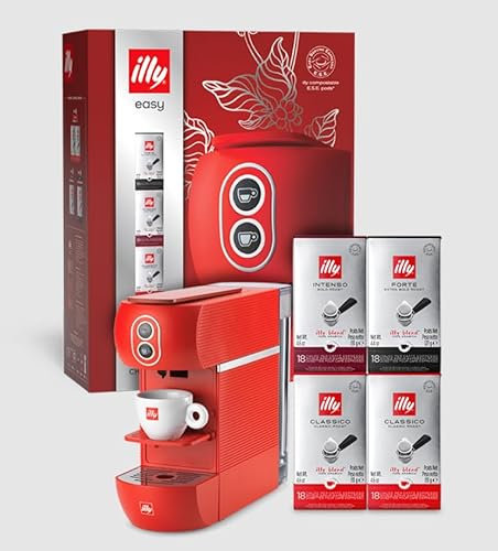 illy XMAS BUNDLE MACCHINA A CIALDE ROSSA EASY CON 72 CIALDE