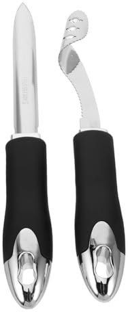 Mobestech 2pezzi Estrattore di Torsoli per Peperoncini Jalapeno in Acciaio Resistente Utensile per Snocciolare Peperoni e Pomodori Testa Cucchiaio Scanalata e Seghettato per Sbucciatura Prec