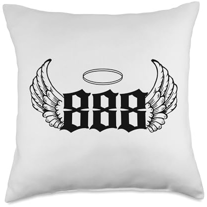 888 Angel Number Throw Pillow
