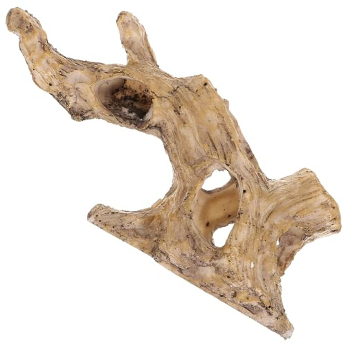 TOYANDONA Décoration Aquarium Tronc D’Arbre en Résine Cachette Creux pour Poissons Effet Souche Naturelle Résistance à L’Usure pour Aquarium Moyen et Grand Habitat Poisson D’Eau Douce