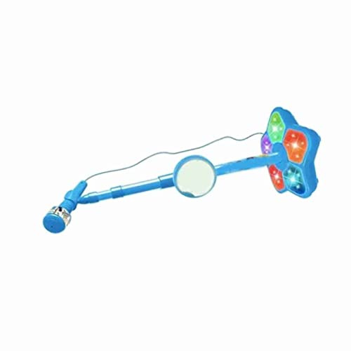 Yctze : Microphone de karaoké pour Enfants, Lumières Intégrées, Microphone Léger en Plastique pour Enfants avec Support, Bleu Jouets et Jeux/Électronique pour/Machines de karaoké