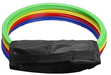 12 Stück Agility Ringe Trainingsringe Koordinationsringe für Kinder & Erwachsene Sprungringe Koordinationsringe Geschicklichkeitsreifen Aus Elastischem PP Material für Teamsport Sportplatz Schulho