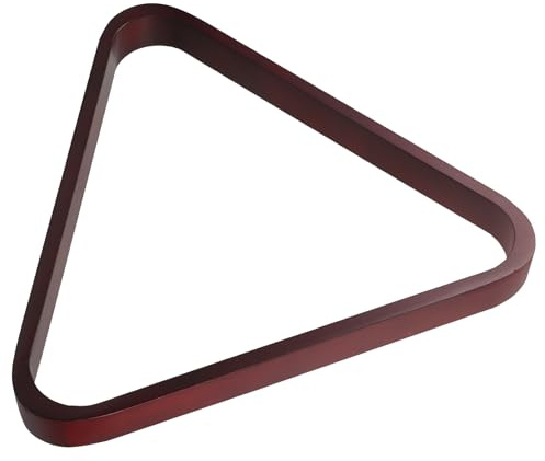 MAGICLULU Triangle de Billard en Bois Massif 57,2 Mm Cadre de Boule de Billard Stable et Précis pour Snooker Anglais et Américain Rouge Foncé pour Salle de Loisirs