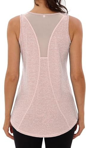 Wayleb Canotte Sportive da Donna Yoga Top Sportivo Canotta in Rete Senza Maniche Sport Tank Top per Corsa Fitness Palestra Funzionale Abbigliamento S-3XL