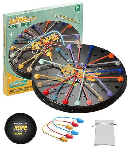 FCXVXCL Knoten Logikspiel Intelligente, Rope Puzzle Spielknoten Logikspiel Intelligente Spiele Kinder Knot Logic Spiel Familie Party Spiel Geschicklichkeitsspiel Rope Spiels Geburtstags Karneval
